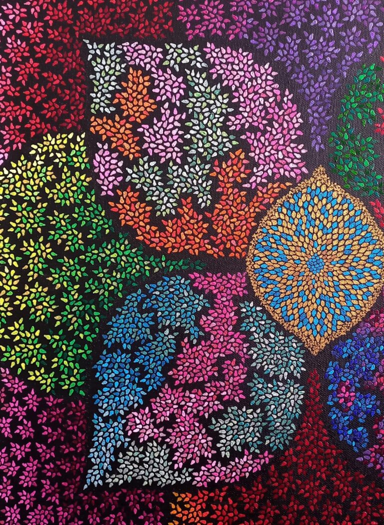 patterns painting by Lebanese artist Theo Nassar, Lebanon contemporary art
