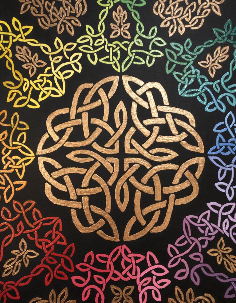 patterns painting by Lebanese artist Theo Nassar, Lebanon contemporary art