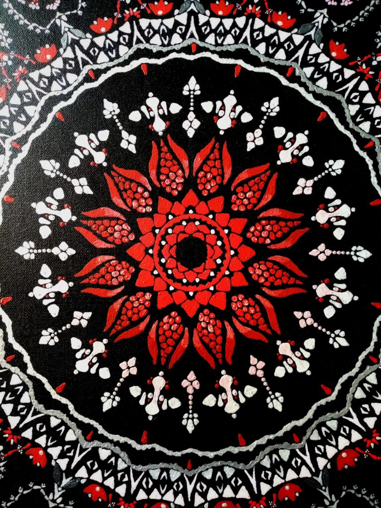 patterns painting by Lebanese artist Theo Nassar, Lebanon contemporary art
