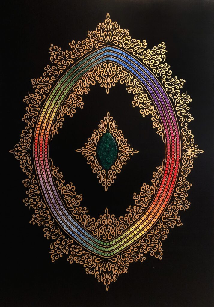 sacred art painting by Lebanese artist Theo Nassar, Lebanon art