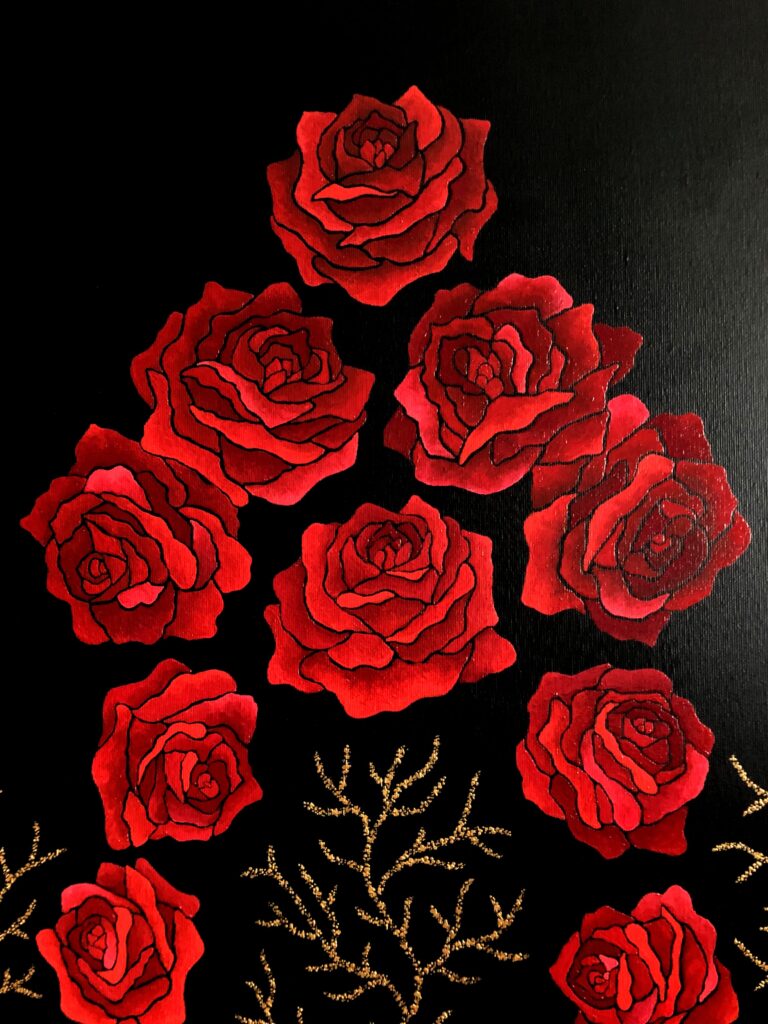 patterns painting by Lebanese artist Theo Nassar, Lebanon contemporary art