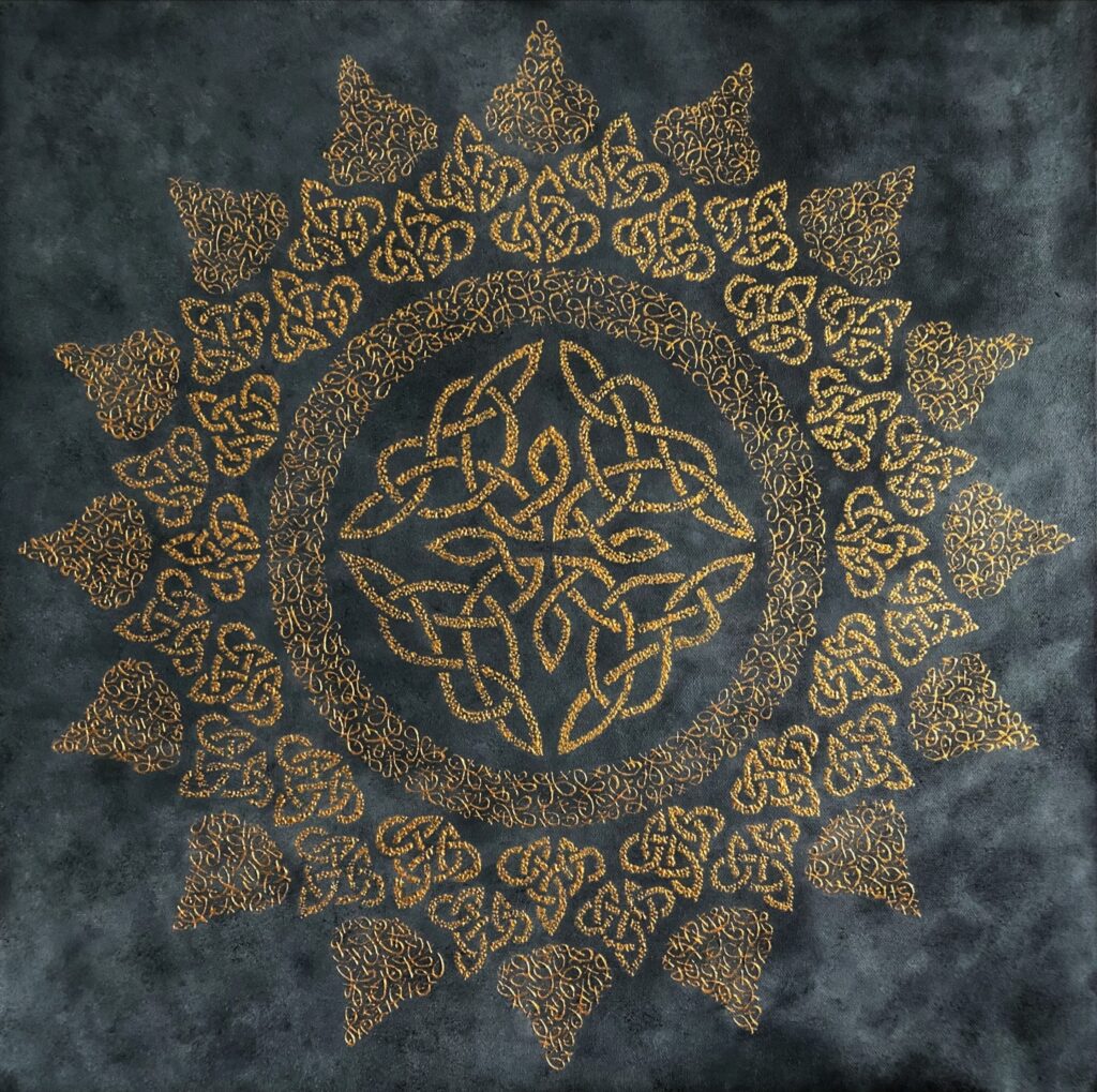 sacred art painting by Lebanese artist Theo Nassar, Lebanon art