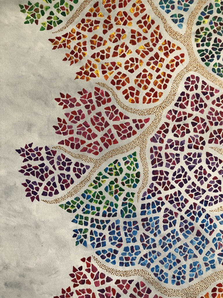 patterns painting by Lebanese artist Theo Nassar, Lebanon contemporary art