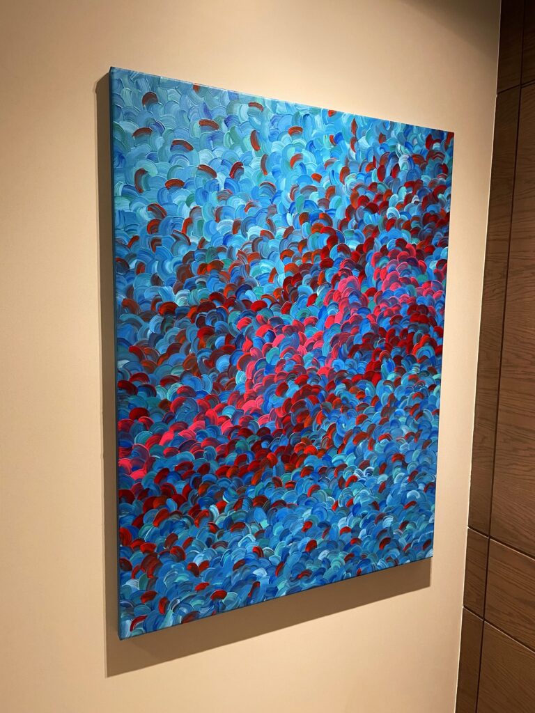 Abstract painting "Frost" by artist Theo Nassar