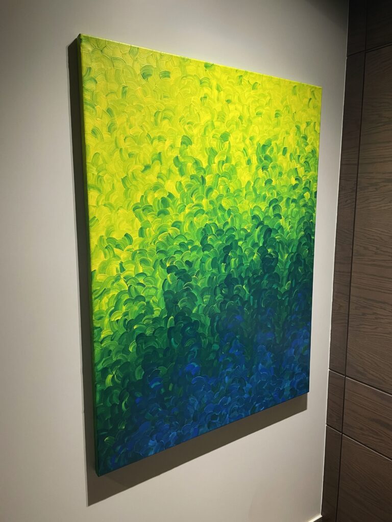 Abstract painting "ame" by artist Theo Nassar