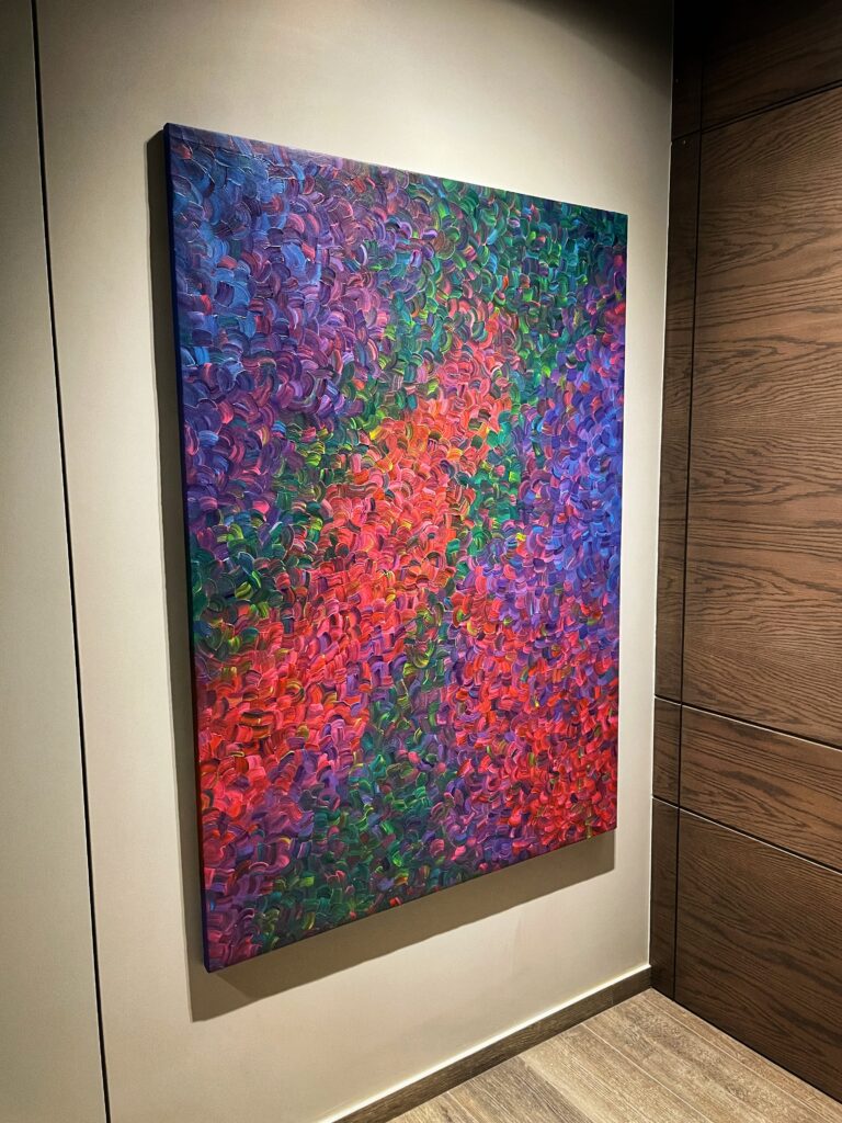 Abstract painting "empyrean" by artist Theo Nassar