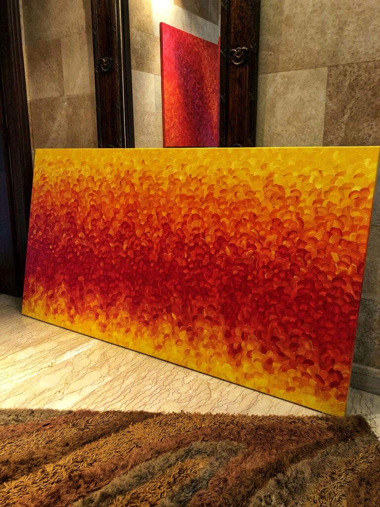 Acrylic painting "Oasis" by Artist Theo Nassar