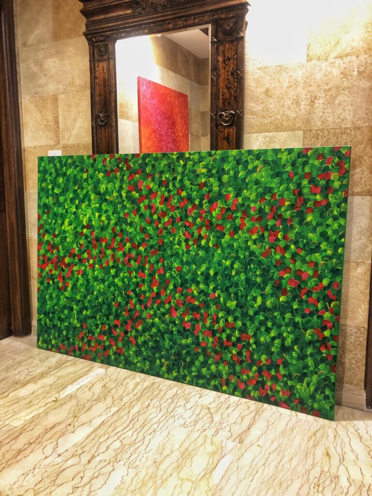 Abstract painting "Gaia" by artist Theo Nassar