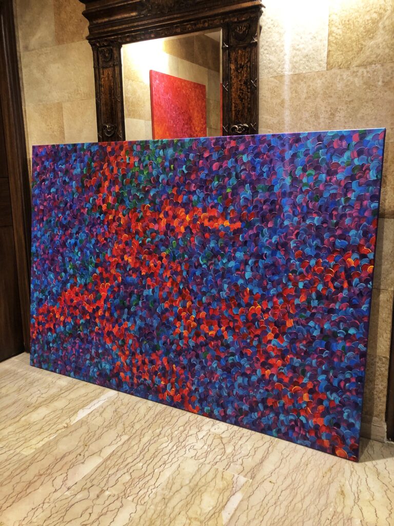Abstract paintings "Roots" by artist Theo Nassar