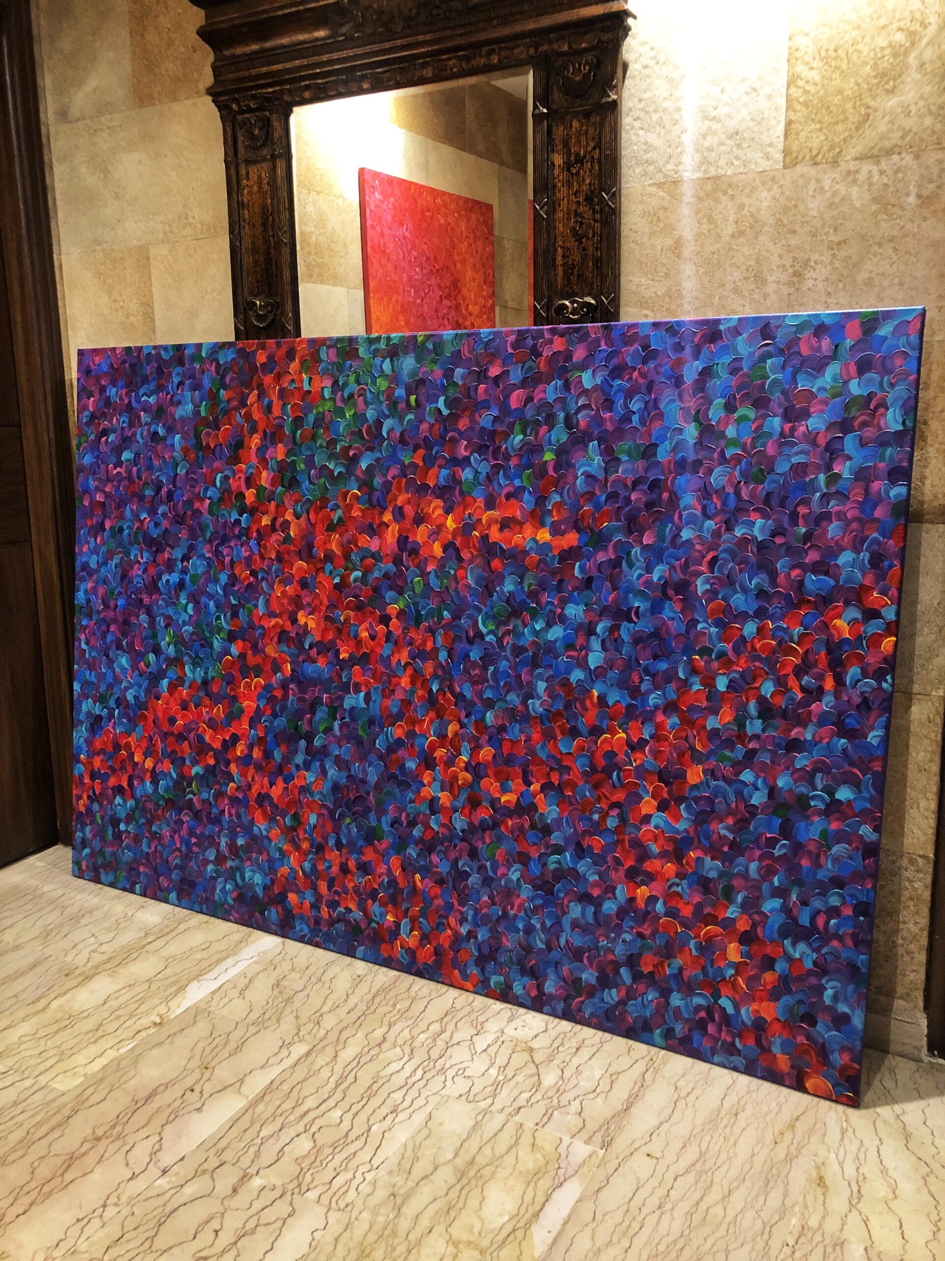 Abstract paintings "Roots" by artist Theo Nassar