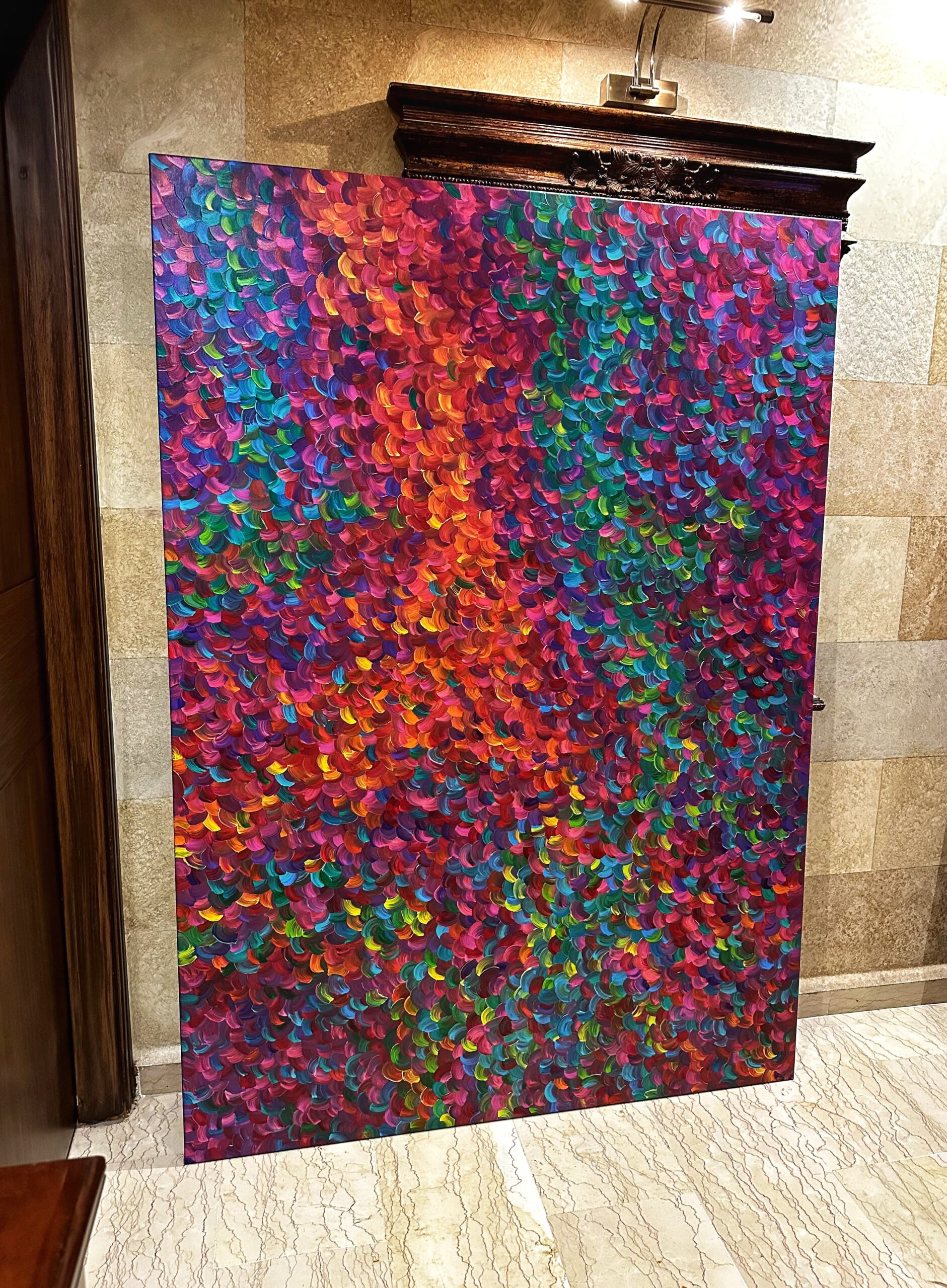 Abstract painting by Lebanese artist Theo Nassar